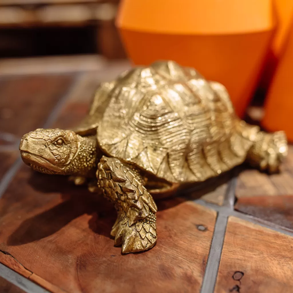 Figurine décorative Tortue Céleste en Or – Édition limitée par KARE Design