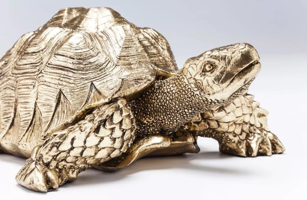 Figurine décorative Tortue Céleste en Or – Édition limitée par KARE Design