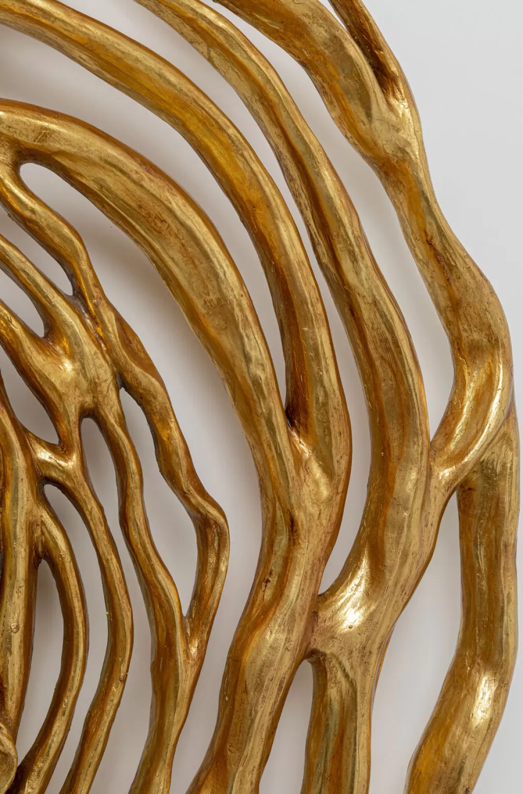 Miroir mural élégant Twiggy - Design contemporain KARE - Finition dorée brillante - Diamètre 121 cm (Ø121) pour décoration intérieure