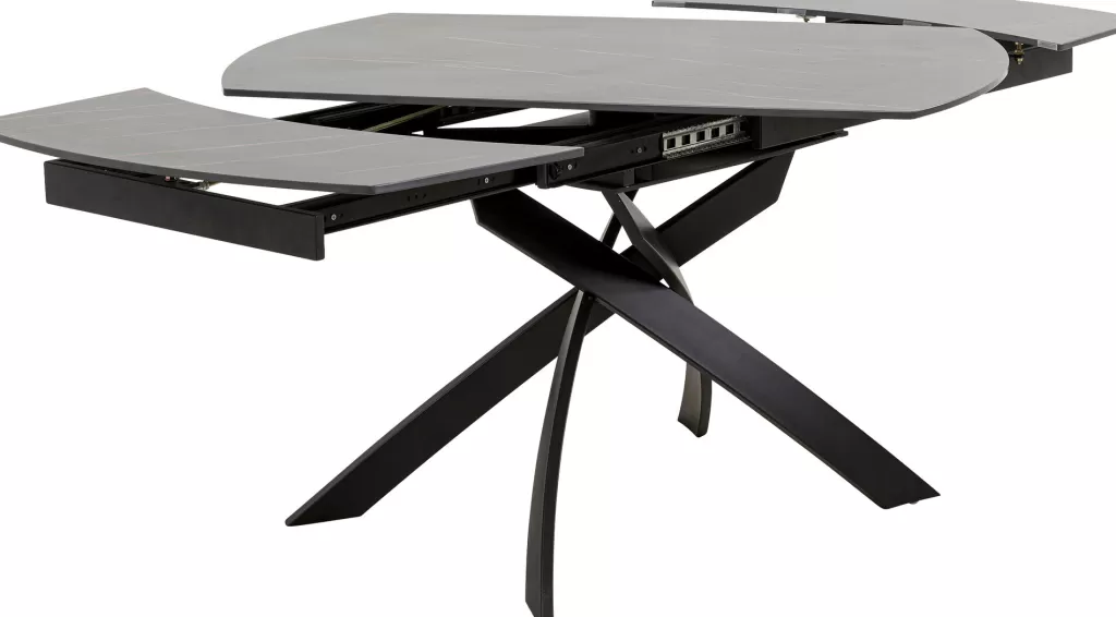 Table à Dîner Extensible Twist - Noir Intense par KARE Design  
Dimensions personnalisables 120 cm (30+30) x 90 cm - Style Modulable Élégant