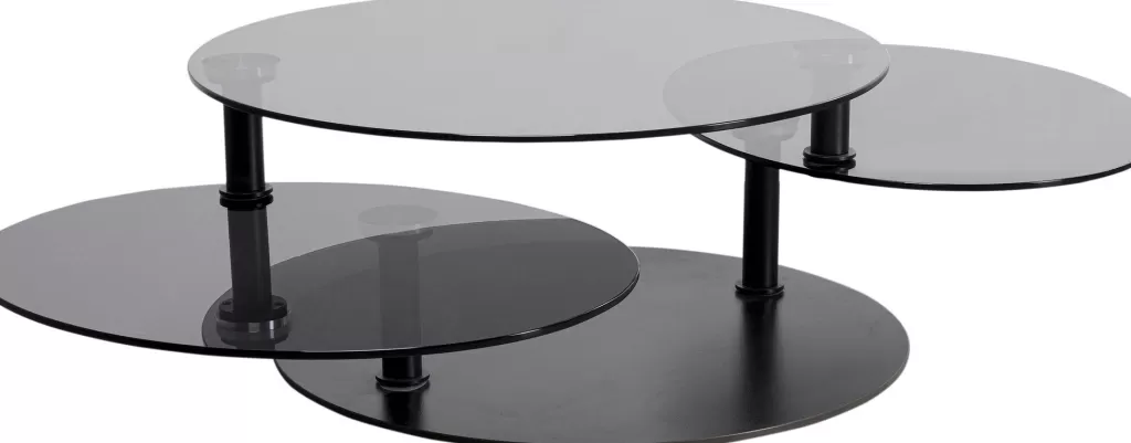 KARE Design - Table Basse Twist Moderne pour Salon, Diamètre 90 cm (Longueur 170 cm) Hauteur 43 cm - Style Élégant et Fonctionnel