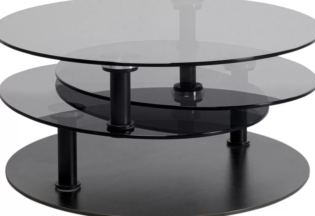 KARE Design - Table Basse Twist Moderne pour Salon, Diamètre 90 cm (Longueur 170 cm) Hauteur 43 cm - Style Élégant et Fonctionnel