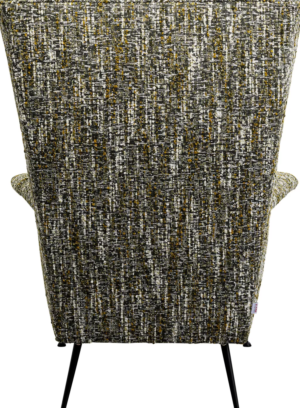 Fauteuil design Vegas Forever en tissu chiné vert - Confort intemporel par KARE Design