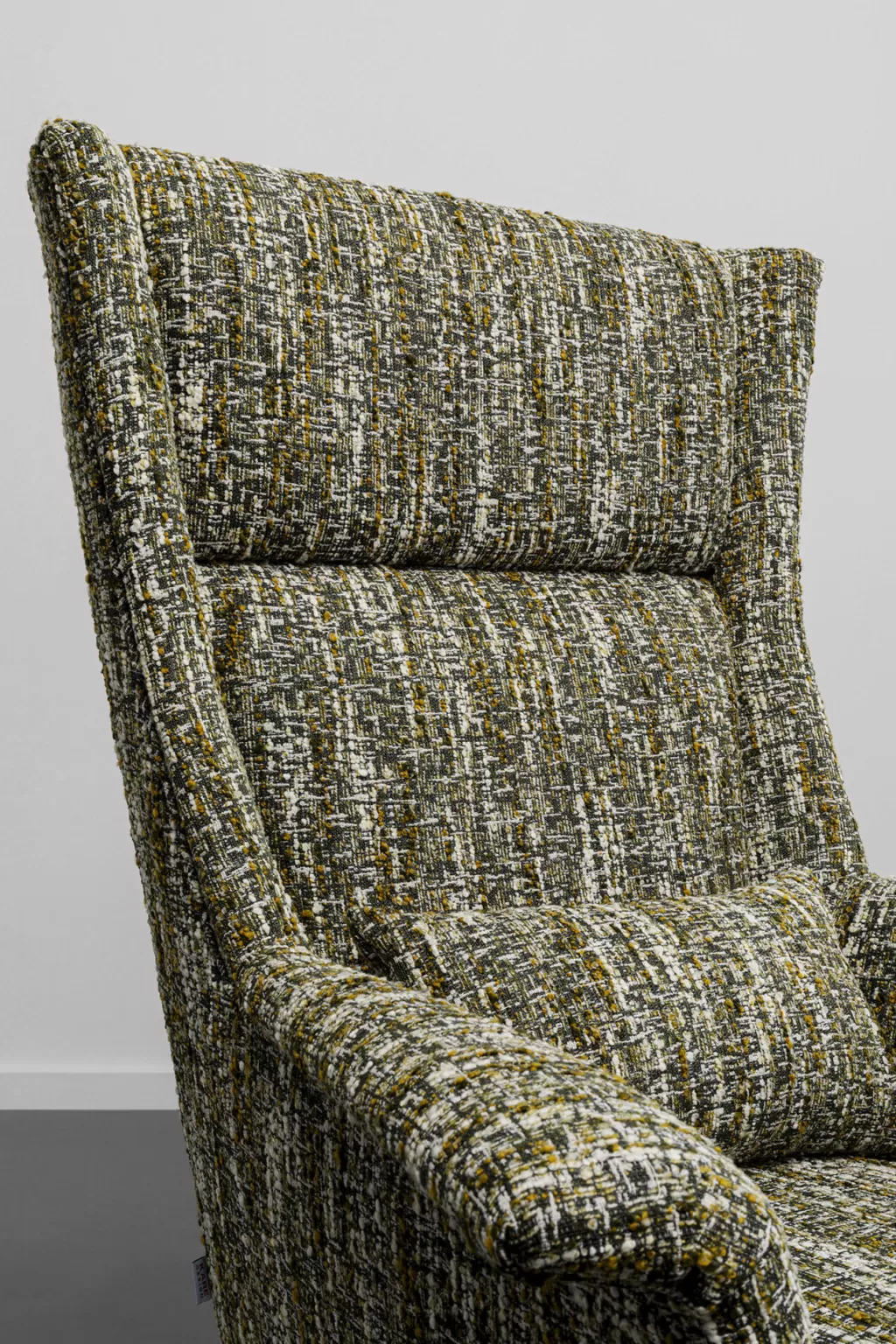 Fauteuil design Vegas Forever en tissu chiné vert - Confort intemporel par KARE Design