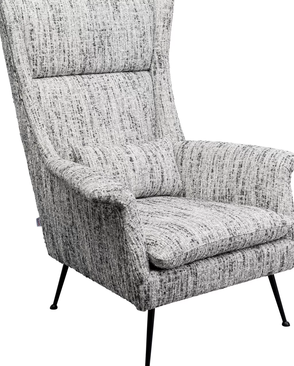 KARE Design – Vegas Forever : Fauteuil design contemporain en mélange sel & poivre