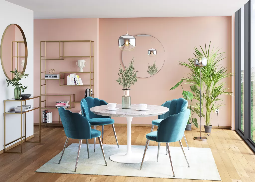 Table design en marbre de Vénétie par KARE - Blanc pur, diamètre 110 cm