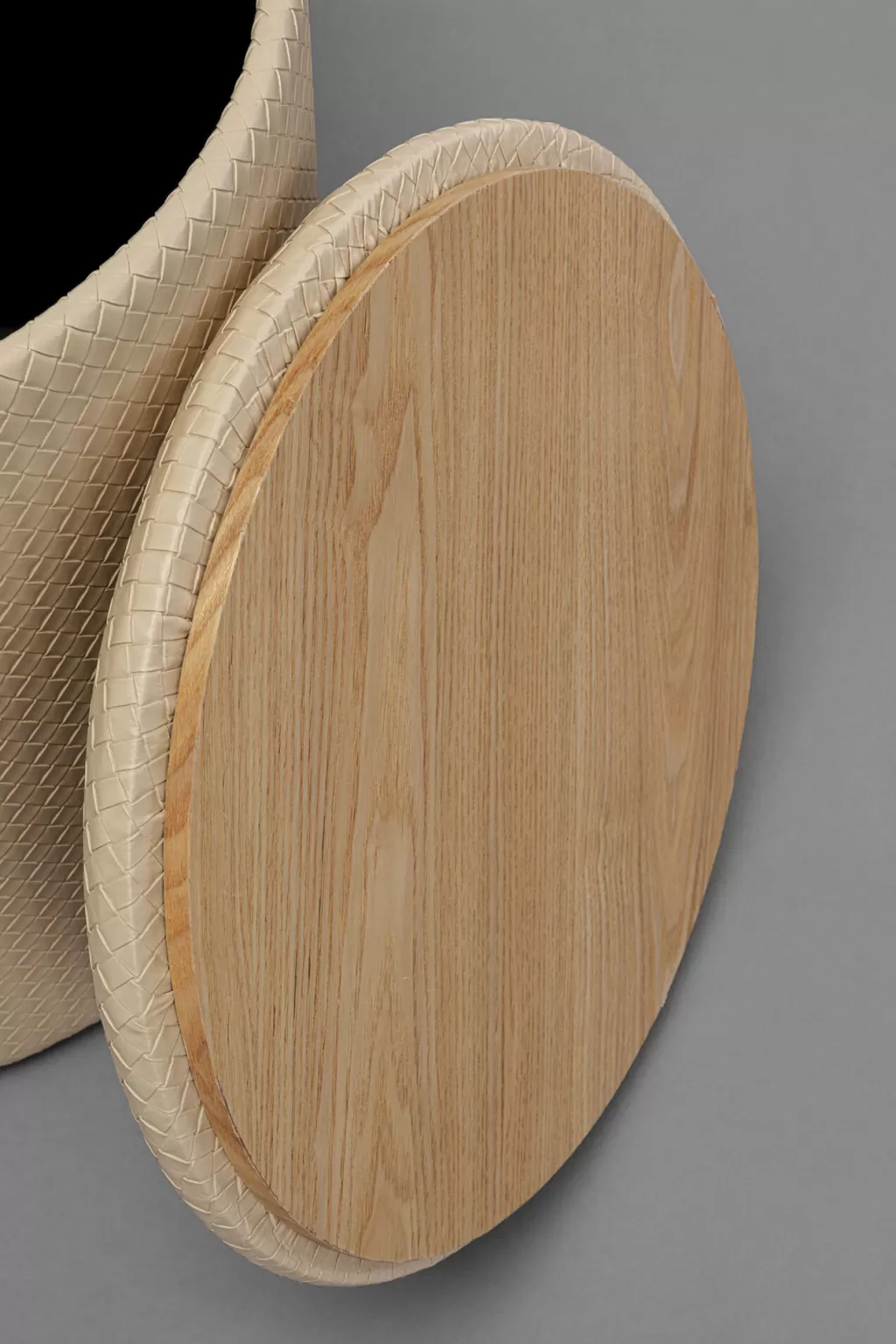 Élégant tabouret de rangement Venezia par KARE Design - Ton crème, diamètre 40cm - Solution pratique pour rangement intégré
