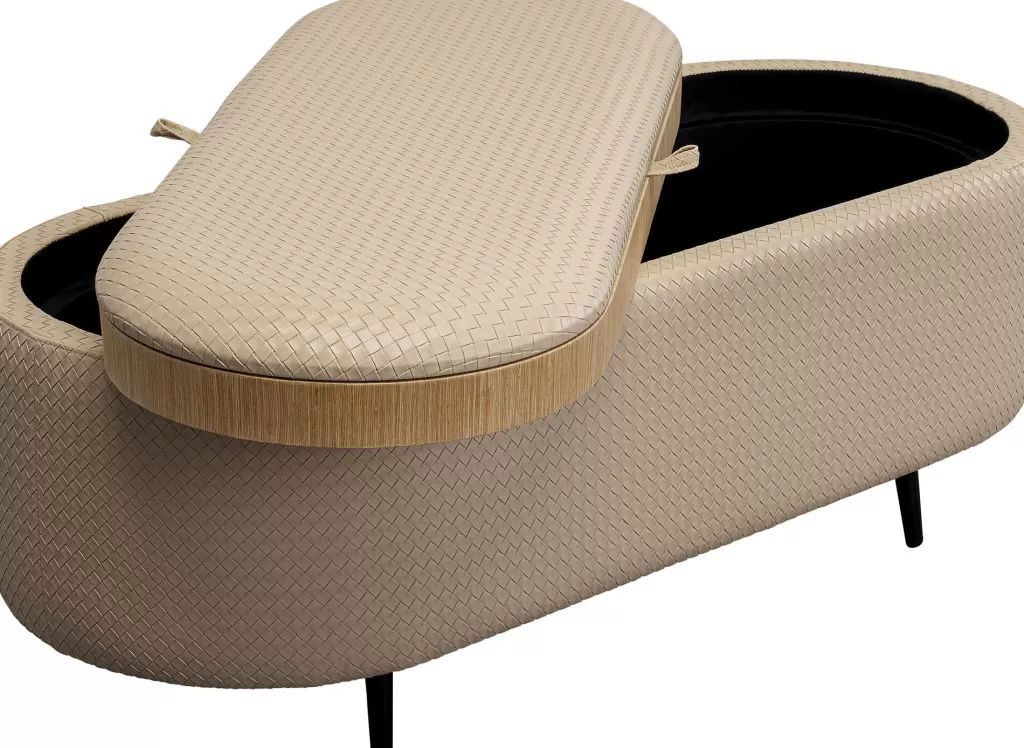 Banc de rangement design Venezia - Style scandinave, 100 cm en finition crème laqué, KARE Design 

(Remarque : J'ai restructuré les éléments-clés en utilisant des formulations plus naturelles en français courant, ajouté des détails sensoriels comme 