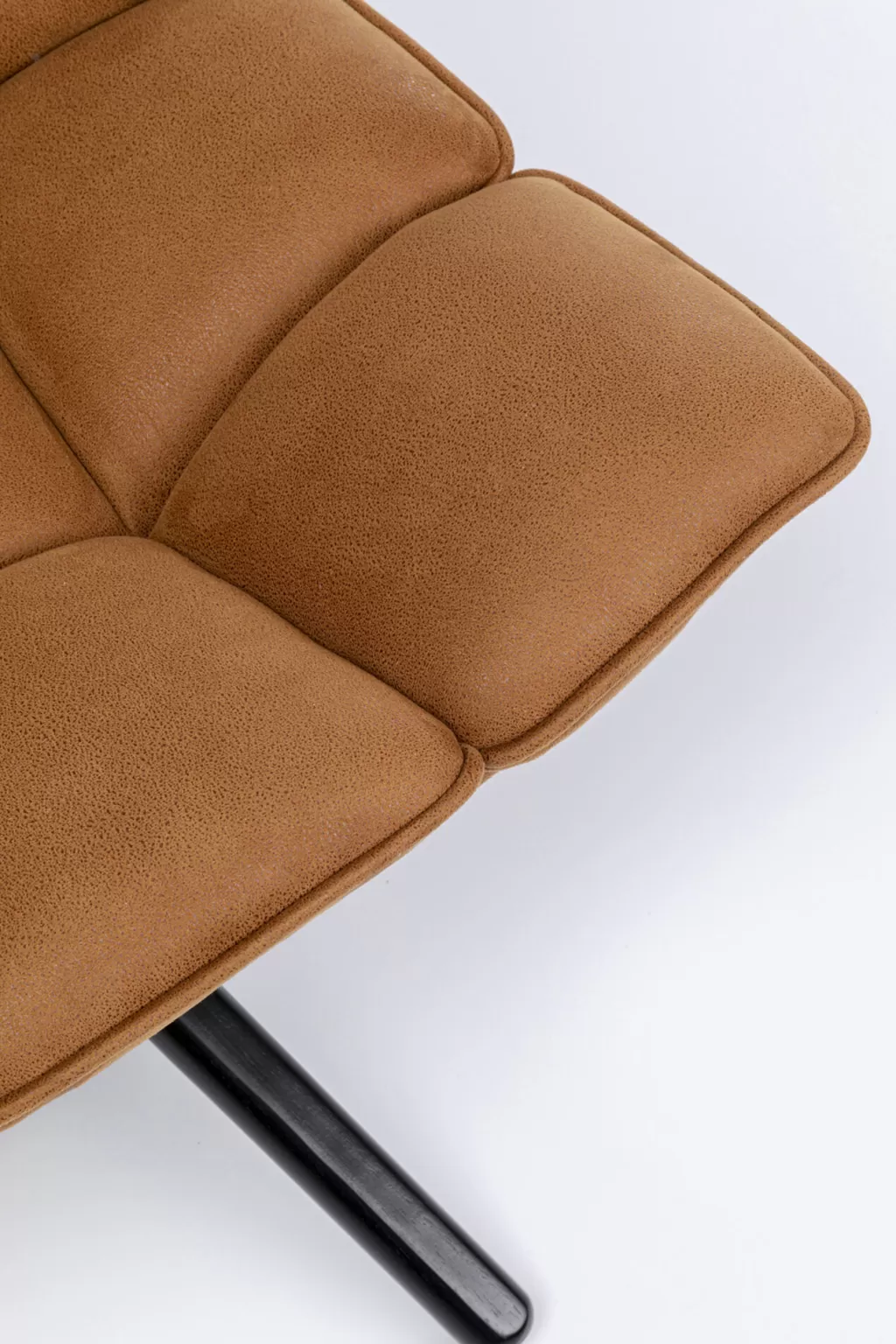 Fauteuil à bascule Victor - Confort enveloppant by KARE Design, Brun Chocolat avec mécanisme oscillant - Modèle scandinave pour un repos sur mesure