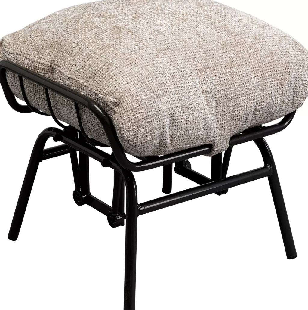 Fauteuil pivotant design Vienna par KARE - Structure contemporaine avec revêtement beige Rahi, confort intemporel pour intérieurs élégants