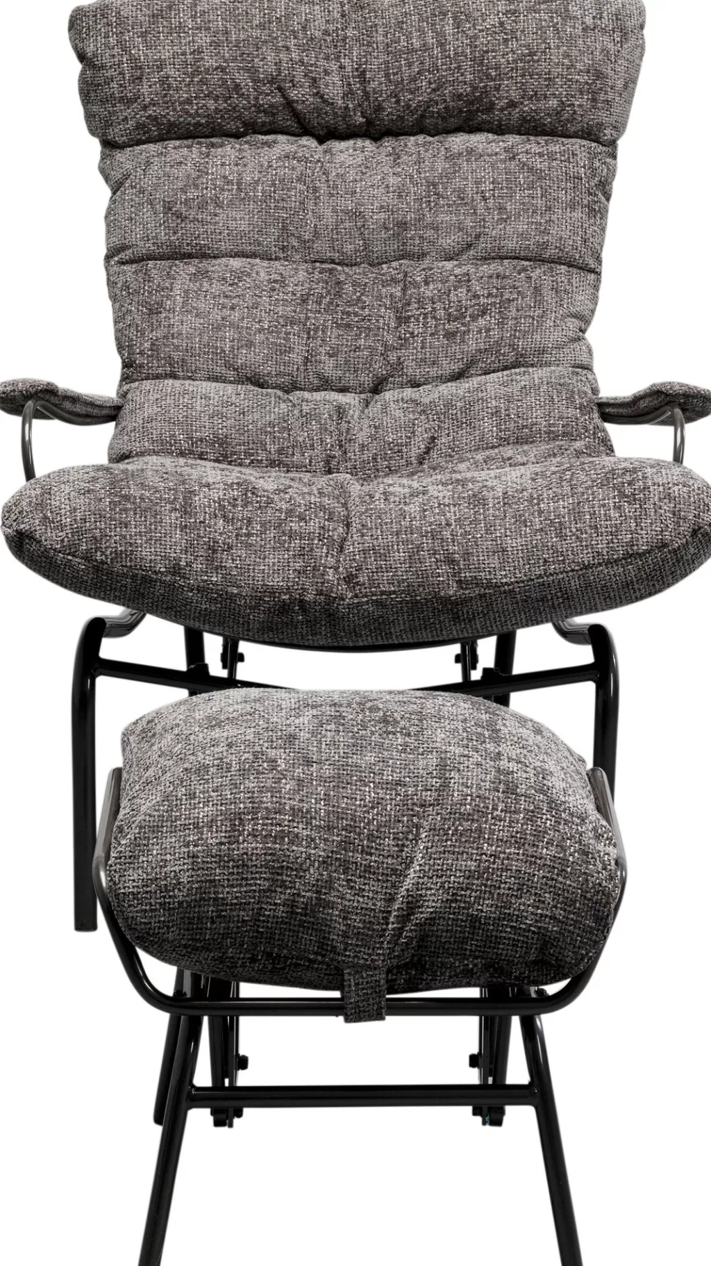 Fauteuil pivotant design Vienne - Gris anthracite velours par KARE Design | Salon contemporain élégant