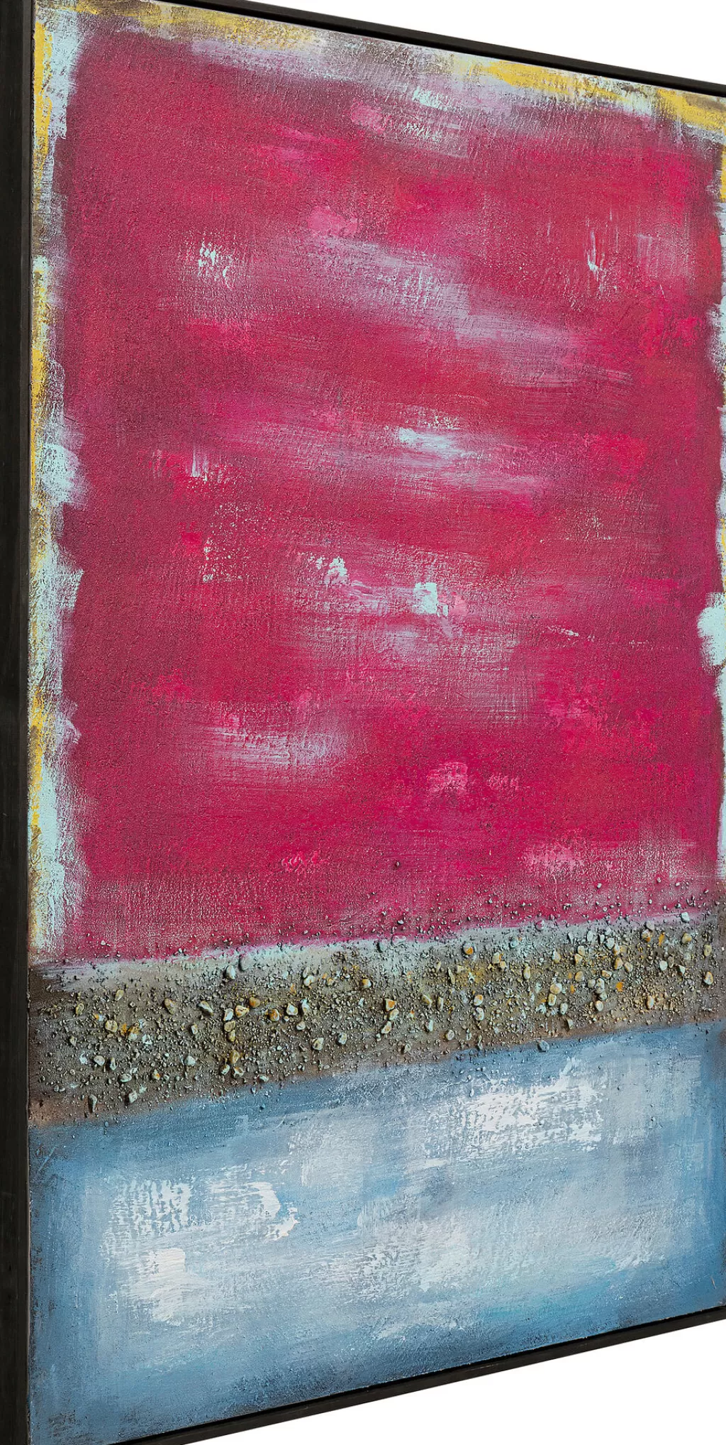 Déco murale contemporaine KARE Design - Toile Vista rouge vif - Format géant 90 x 120 cm