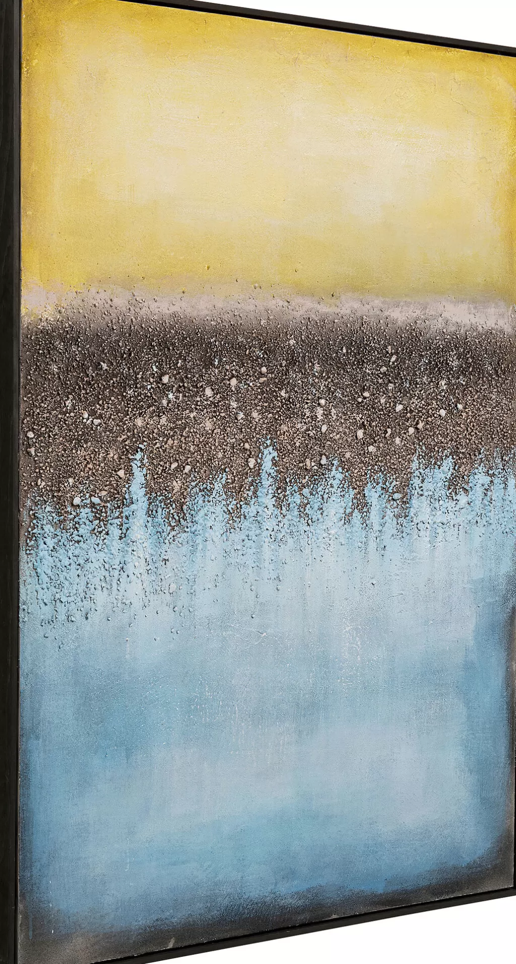 Tableau contemporain Vista en toile bleu azur – KARE Design – Format 90 x 120 cm