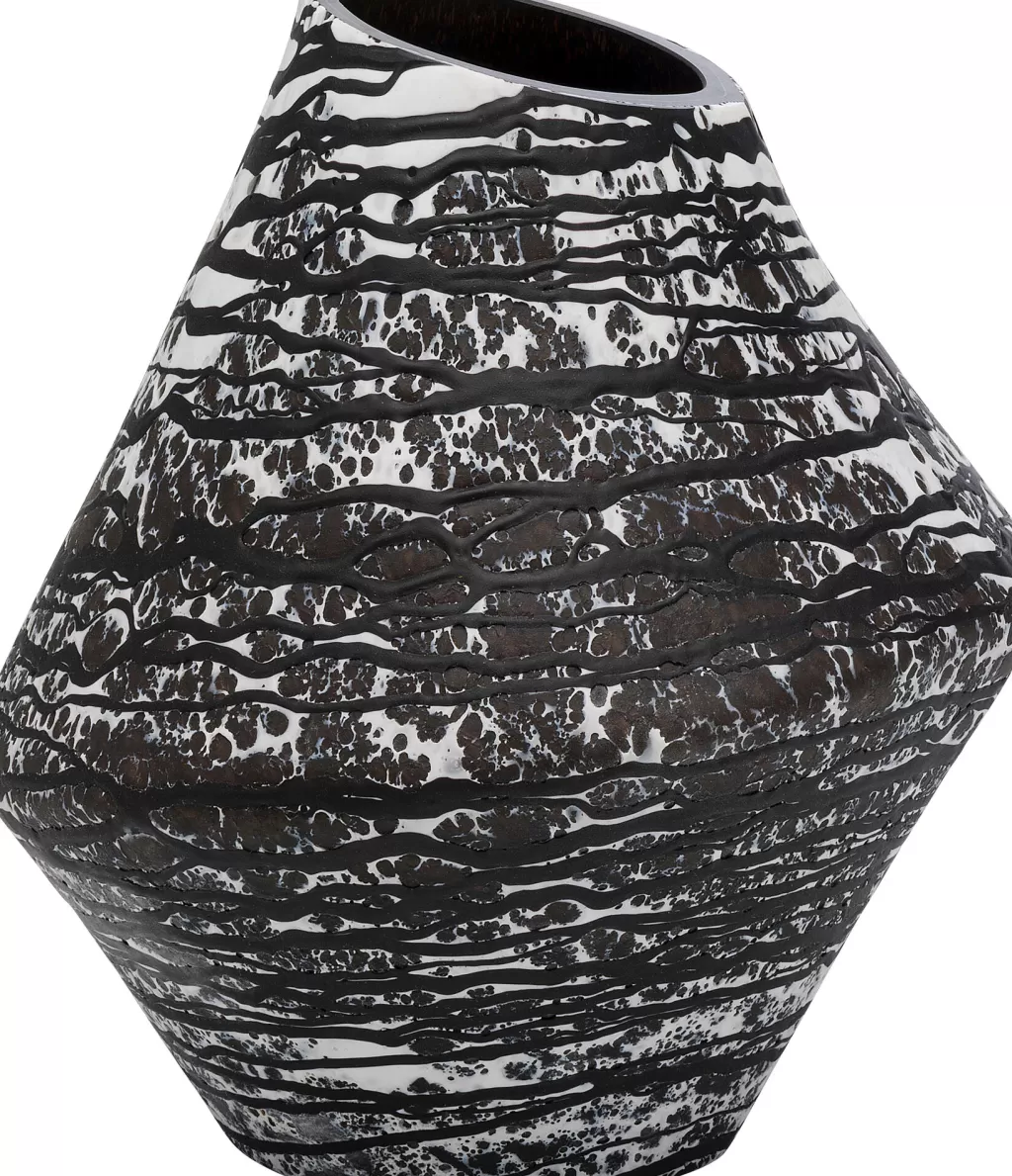 Vase design Volante noir pour salon - Élégance moderne 27 cm - KARE Design