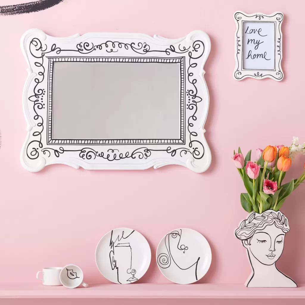 Miroir Décoratif Favola par KARE Design - Élégant miroir mural contemporain (L67cm x H50cm) pour Salon & Chambre, Décoration Murale Intemporelle