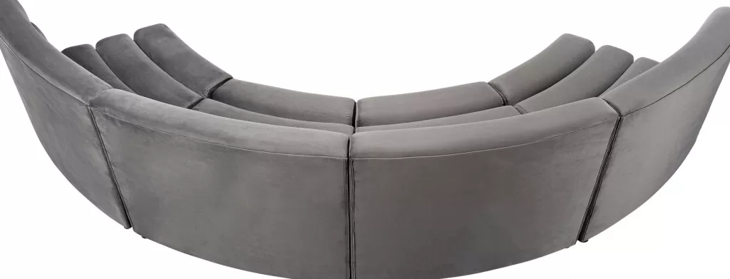 Canapé Modulable Design KARE - Lignes Ondulées Élégantes en Nuances Gris Perlé