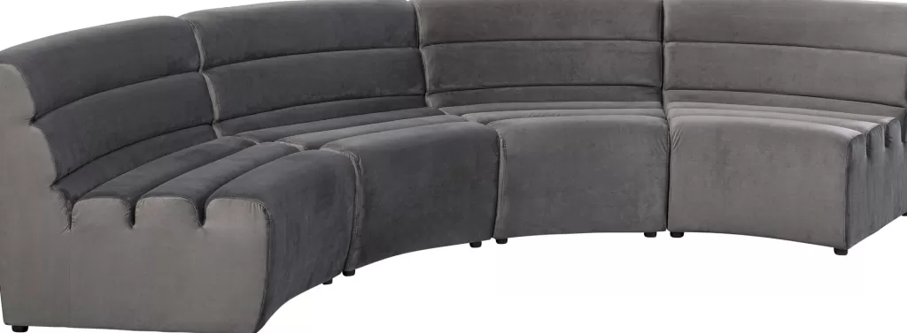 Canapé Modulable Design KARE - Lignes Ondulées Élégantes en Nuances Gris Perlé