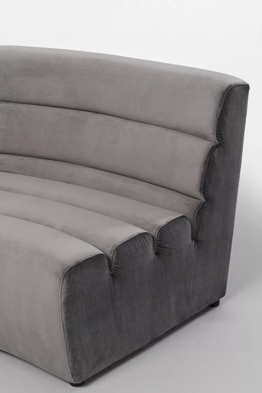 Canapé Modulable Design KARE - Lignes Ondulées Élégantes en Nuances Gris Perlé