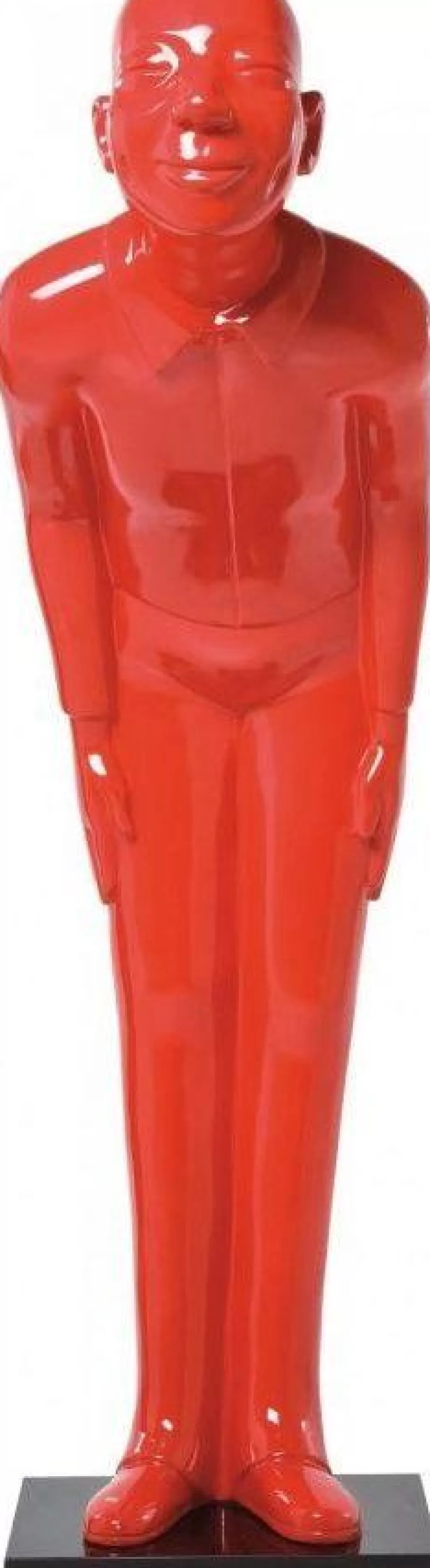 KARE Design - Sculpture Élégante « Bienvenue Invités » en Rouge Vibrant - Décoration d'Entrée Grande Taille (Hauteur 164 cm)