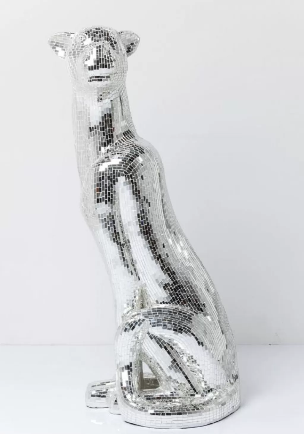 Statue Majestueuse Panthère en Mosaïque KARE Design - Décor d'Intérieur XL Haute Qualité - Sculpture Contemporaine 150 cm pour Espaces Élégants