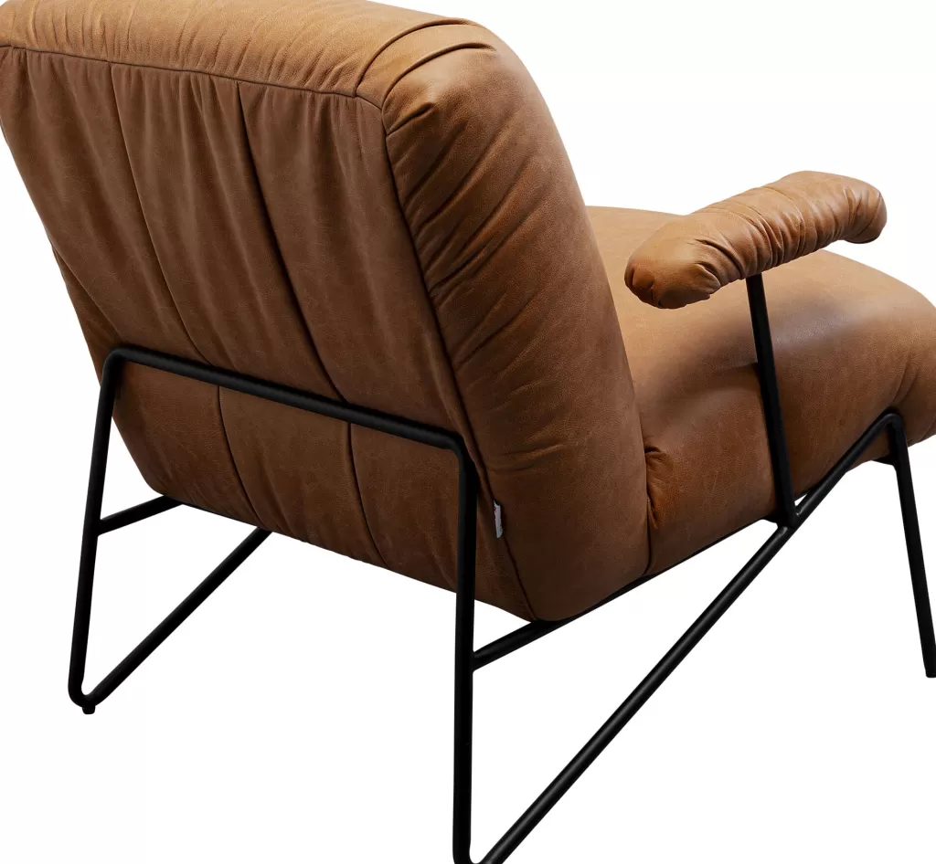 Fauteuil design contemporain Wim - KARE Collection | Siège lounge en tissu respirant, structure en hêtre massif