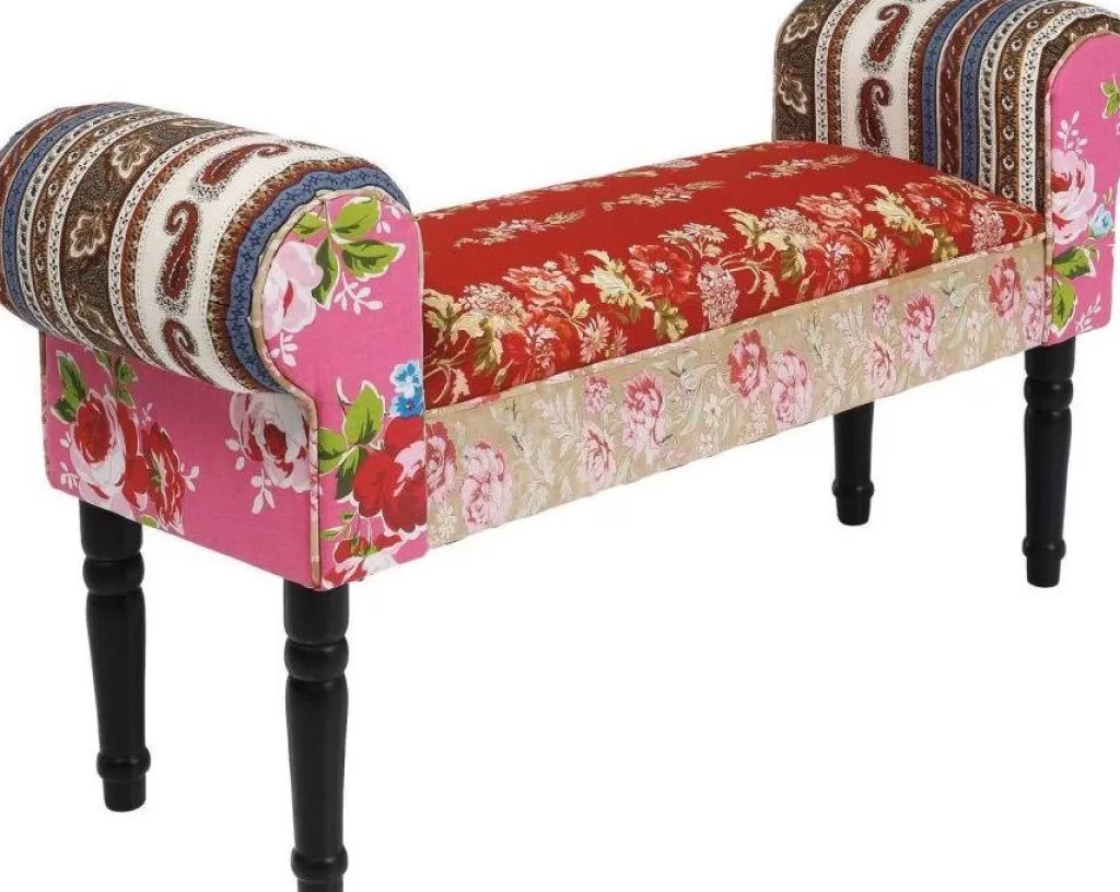 Banc Design Unique Patchwork Ailé par KARE - Moderne en Rouge Vif