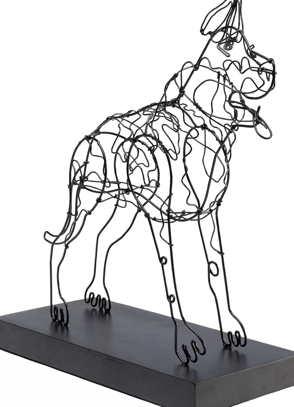 Sculpture Contemporaine de Chien Protecteur en Fil Métallique - Décor Murin Moderne 36 cm par KARE Design