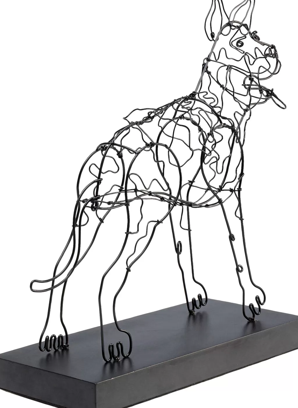 Sculpture Contemporaine de Chien Protecteur en Fil Métallique - Décor Murin Moderne 36 cm par KARE Design