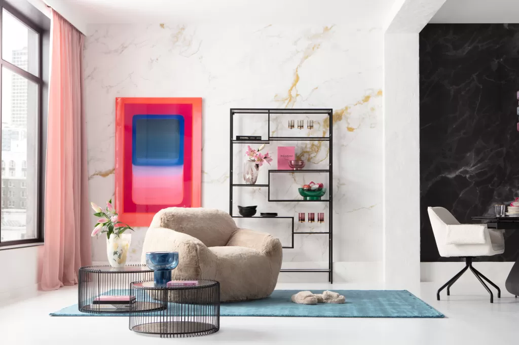 Table basse design double bulle en métal noir - Lot de 2 pièces KARE-Design
