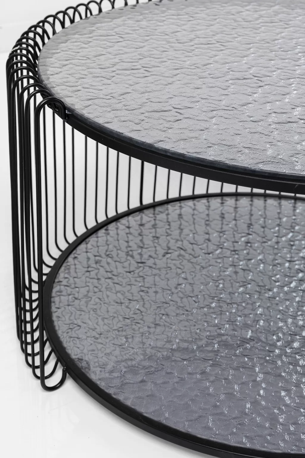 Table basse design double bulle en métal noir - Lot de 2 pièces KARE-Design