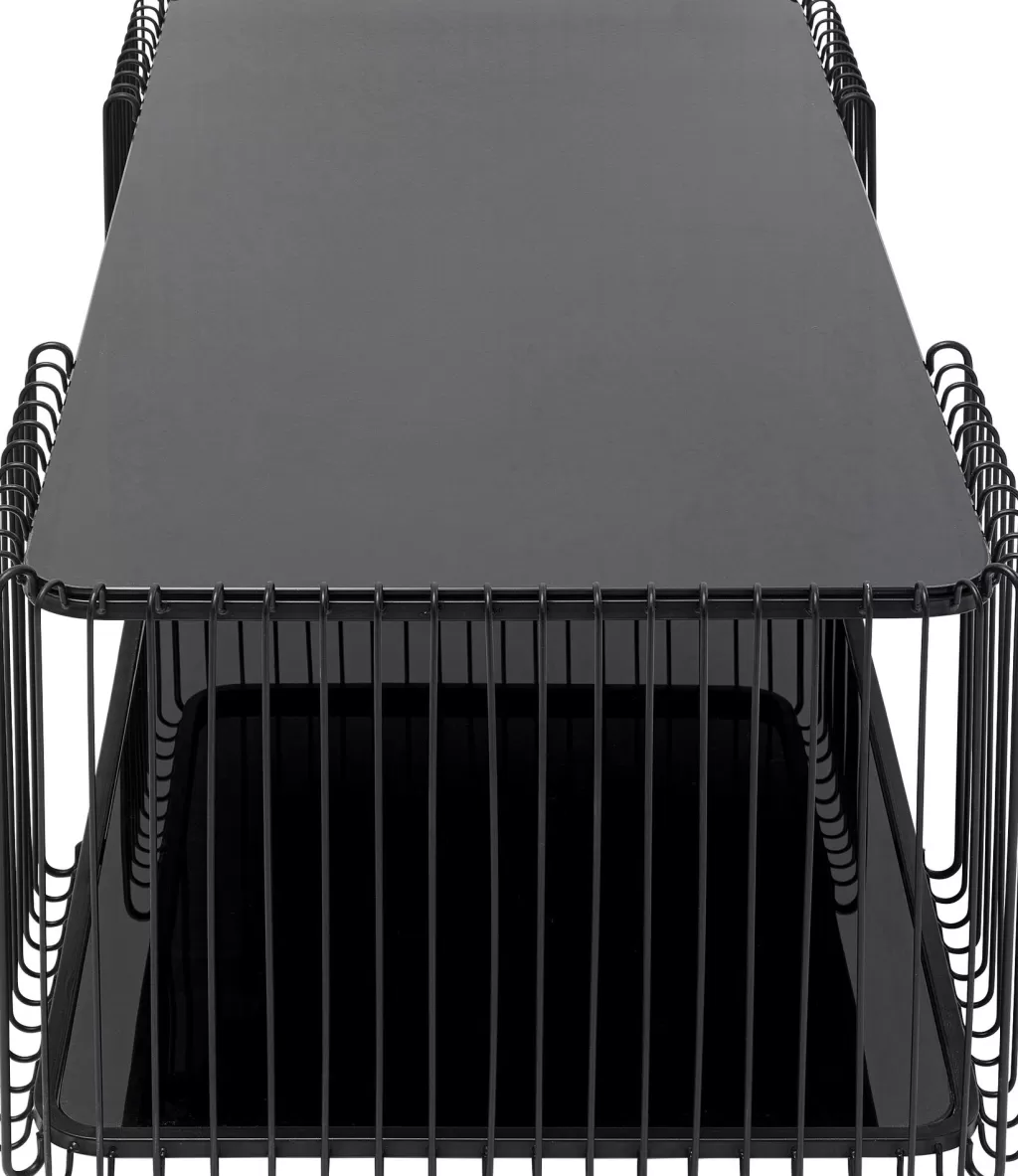 Table Basse Design Double Niveau KARE Design - Structure Métallique Contemporaine en Noir Élégant - Dimensions 120 x 60 cm