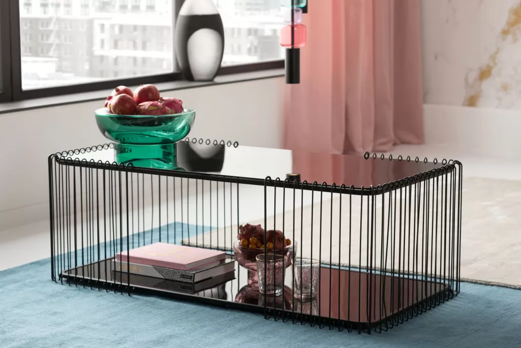 Table Basse Design Double Niveau KARE Design - Structure Métallique Contemporaine en Noir Élégant - Dimensions 120 x 60 cm