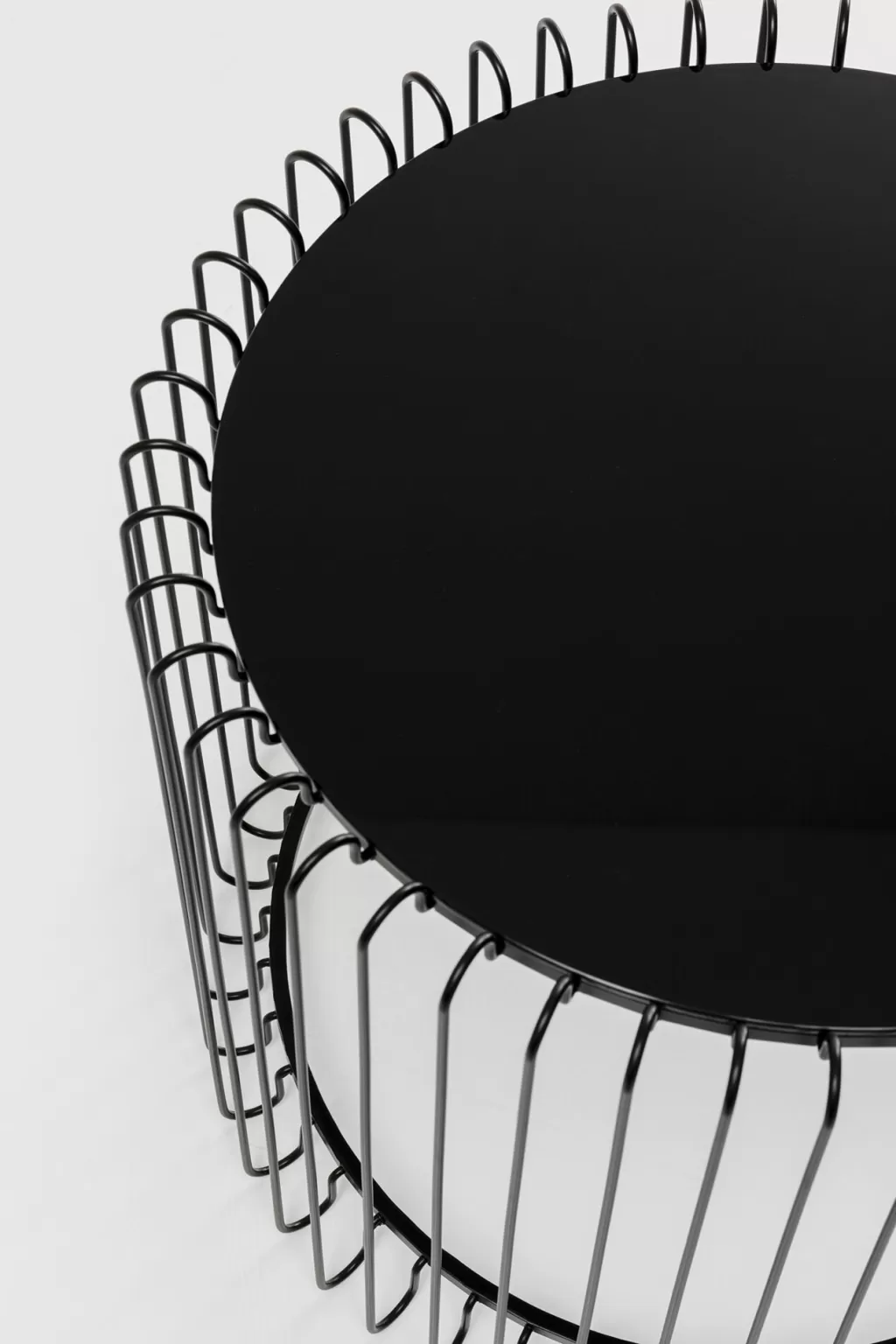 Lot de 2 tables basses design contemporain « Wire Live » - Structure métallique épurée par KARE Design - Noir intense pour intérieurs modernes