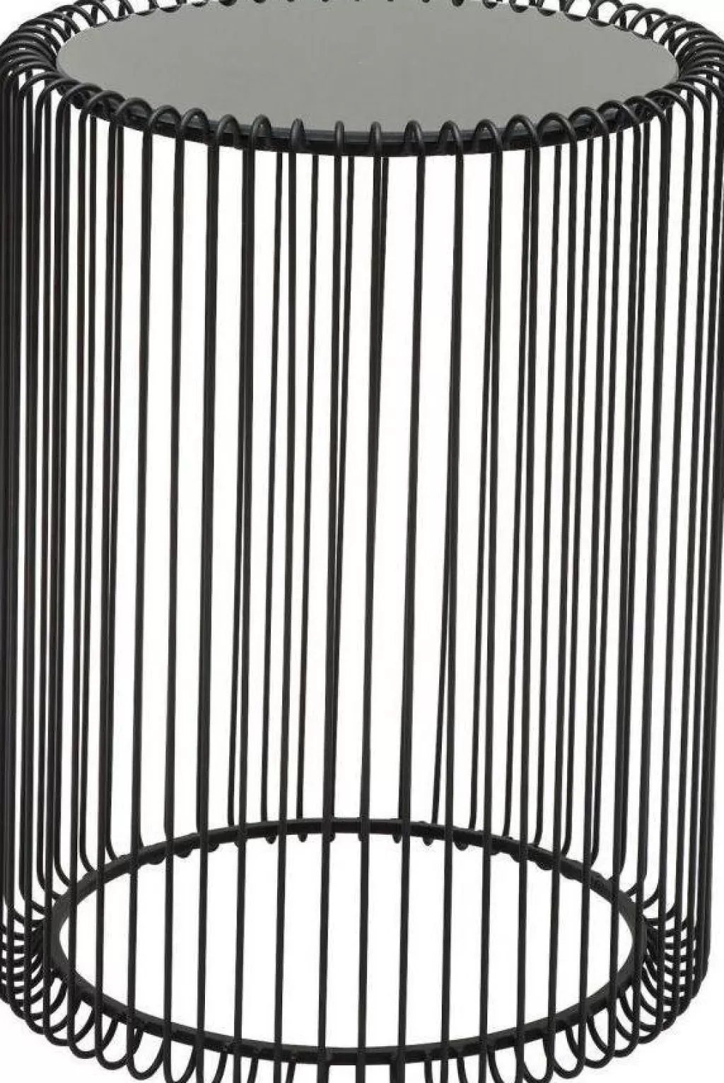 KARE Design : Table d'appoint moderne Wire, Noir - Diamètre 44 cm - Lot de 2, design sobre et intemporel