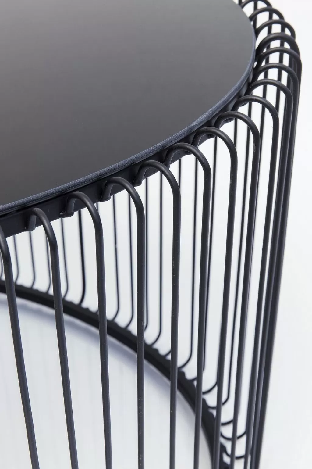 Table basse contemporaine Wire Uno par KARE Design - Plateau rectangulaire noir 90x60 cm