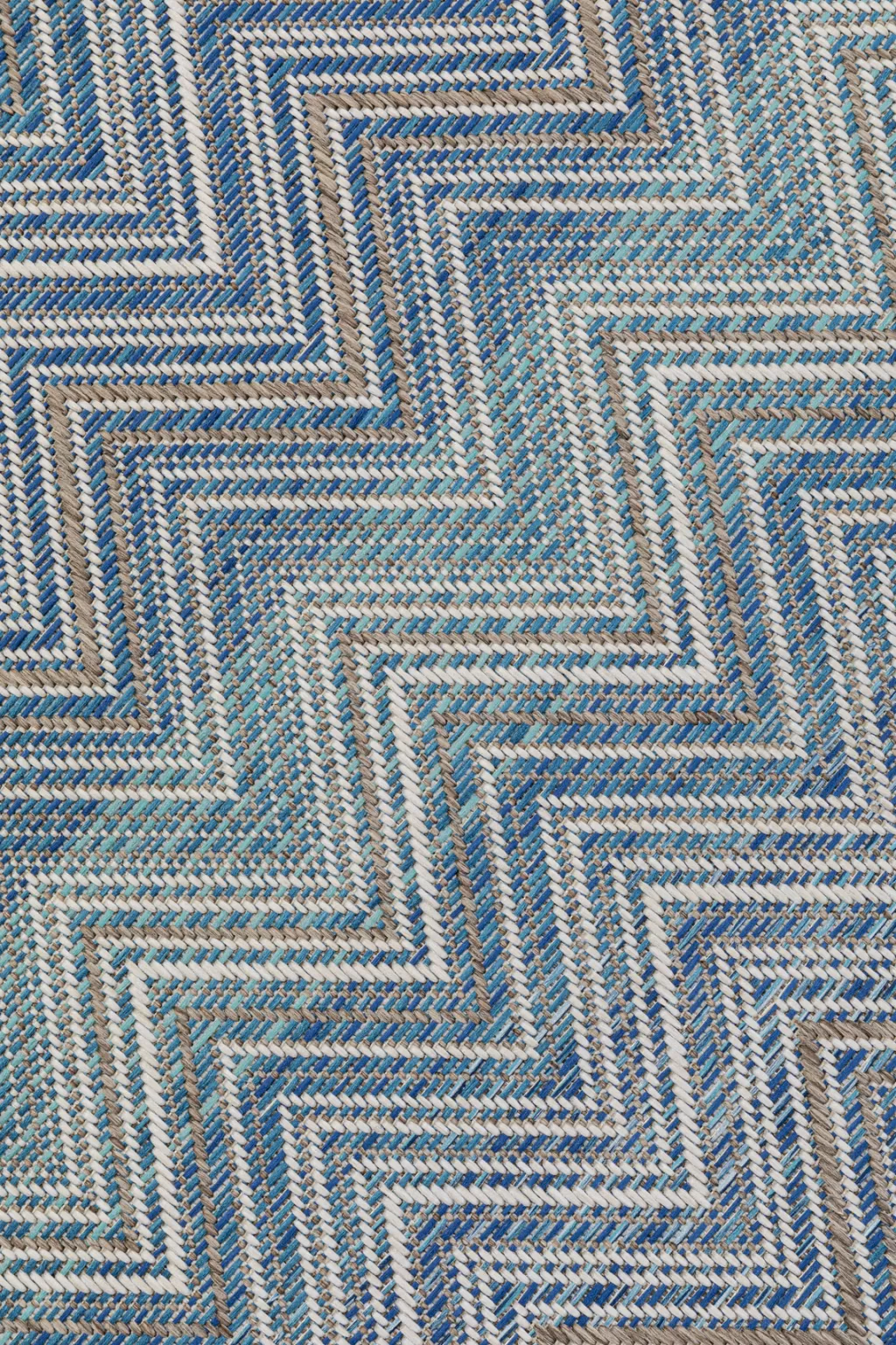 Tapis design Ziglag bleu résistant pour extérieur - Dimensions 160x230 cm, idéal pour terrasses et jardins par KARE Design